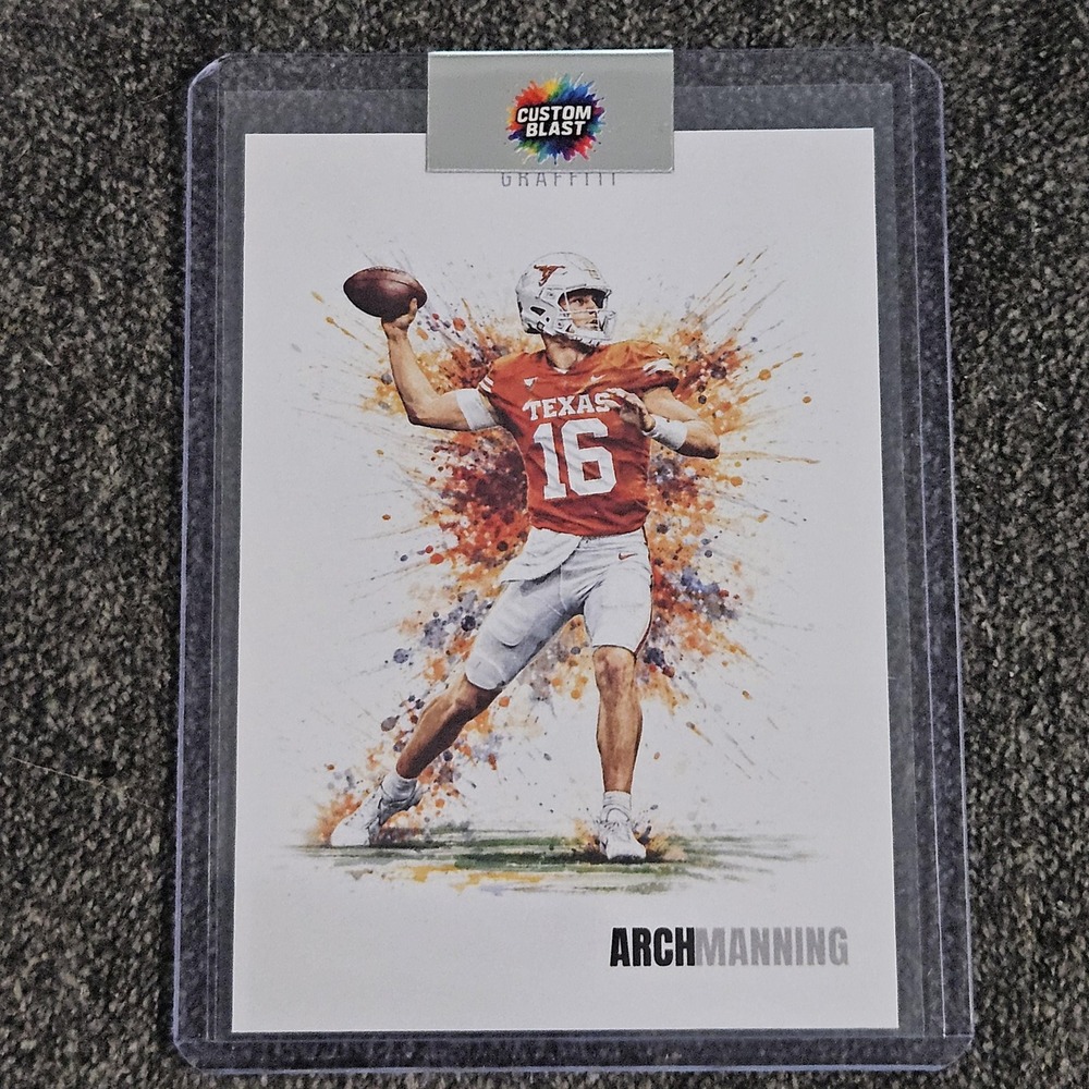 Arch Manning CUSTOM Fan-Art Made Football Card Texas Longhorns